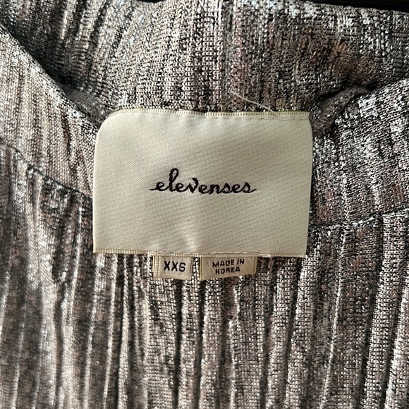 Elevenses Anthropologie Metallic Wide Leg Pants XXS - Picture 7 of 11